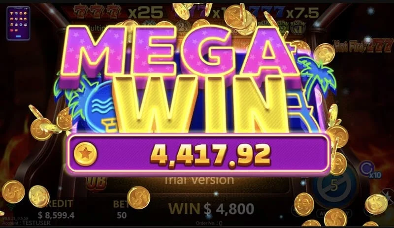 Hot Fire 777 - stor vinst på Prize Line
